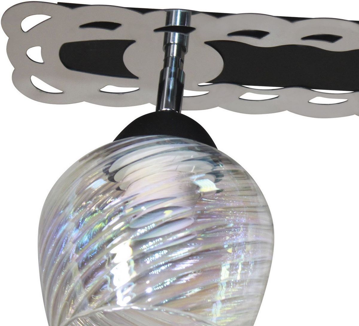 Люстра средней высоты Элетех Кира 121 НПБ 01-2х60-141 1005404973 (черный муар/хром) - фото2