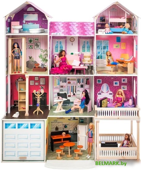 Кукольный домик Paremo Поместье Агостина с мебелью, светом и звуком PD318-17 - фото