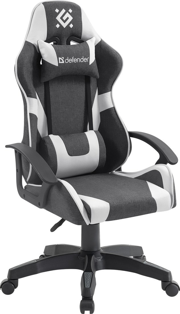 Игровое (геймерское) кресло Defender Ibis 64043 (серый/белый) - фото