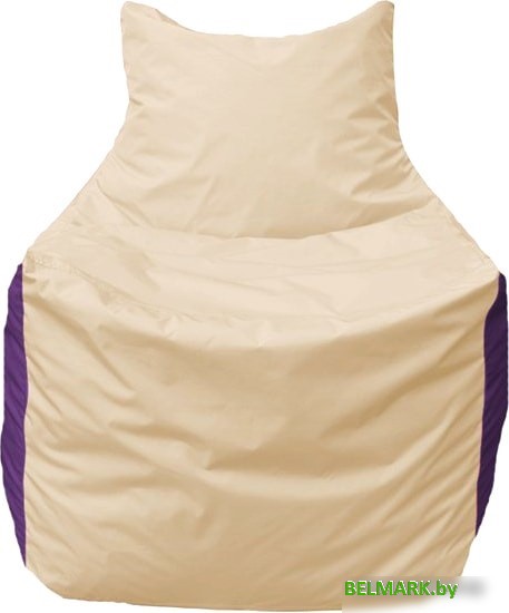 Кресло-мешок Flagman Фокс Ф2.1-132 (слоновая кость/фиолетовый) - фото2