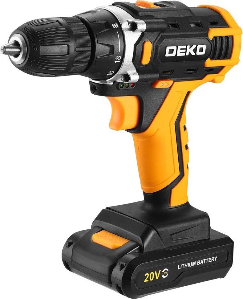 Дрель-шуруповерт Deko Banger 20V ONE + 083-1042 (с 1-им АКБ) - фото2