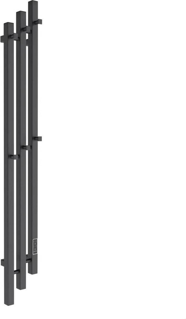 Полотенцесушитель Маргроид Ferrum Inaro 3 Cascade СНШ профильный 150*6*12 Черный матовый, скрытого монтажа, таймер справа - фото