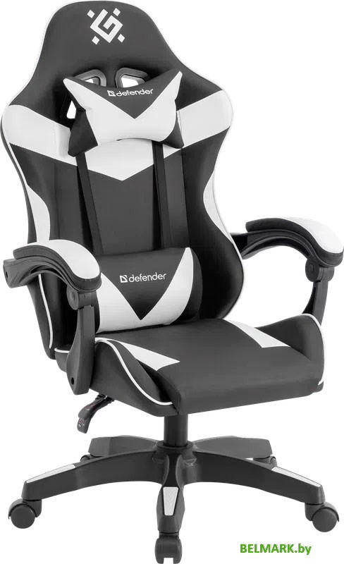 Игровое (геймерское) кресло Defender Urana (черный/белый) - фото