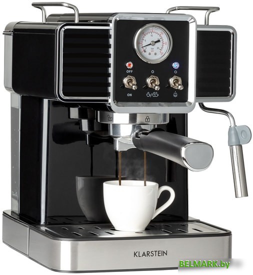 Рожковая помповая кофеварка Klarstein Gusto Classico (черный) - фото