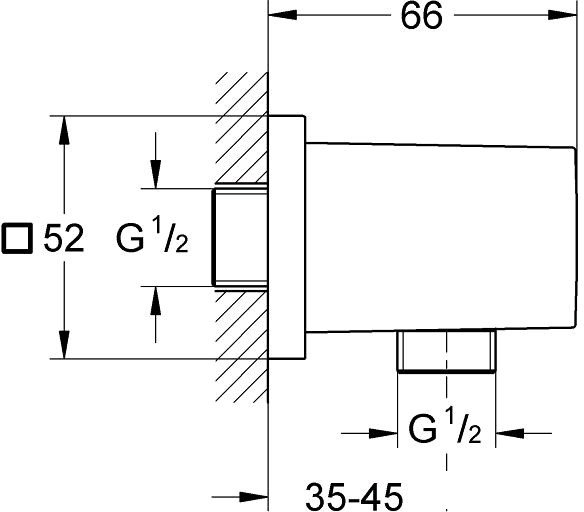 Крепление шланга Grohe Euphoria Cube 27704000 - фото2