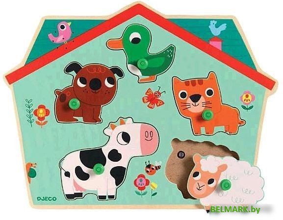 Мозаика/пазл Djeco Звуковая Ферма 01707 - фото