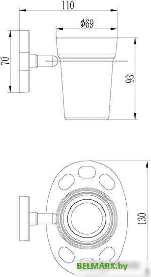 Стакан для зубной щетки и пасты Ledeme L3306-1 - фото2