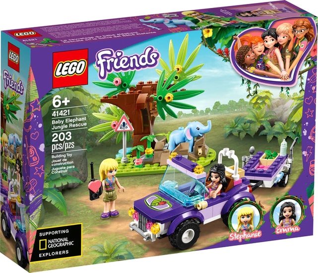 Конструктор LEGO Friends 41421 Джунгли: спасение слонёнка - фото