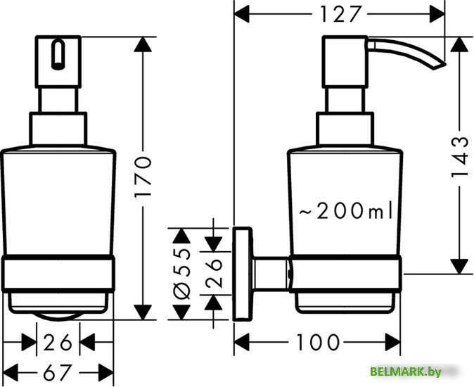 Дозатор для жидкого мыла Hansgrohe Logis Universal 41714000 - фото2