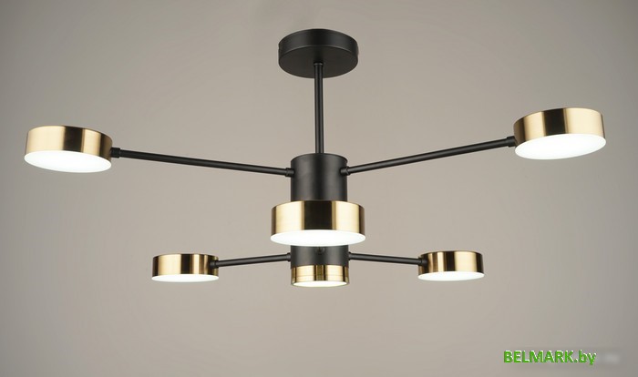 Люстра средней высоты Mirastyle SX-N-4188/6 BK+GD - фото2
