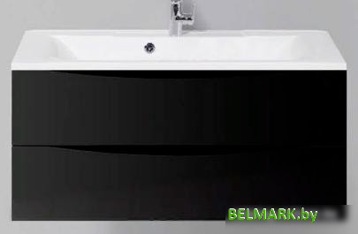 BelBagno Тумба под умывальник Marino-1000-2C-SO-NL-P (nero laccato lucid) - фото