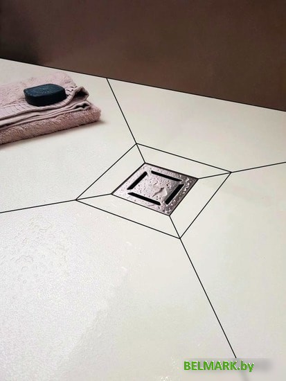 Трап/канал Berges Wasserhaus Platz Norma 150x150 090059 (матовый хром) - фото2