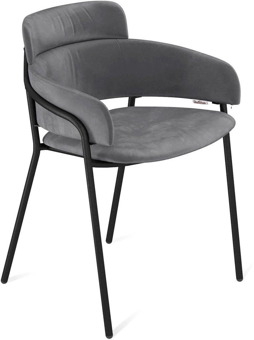 Стул Sheffilton SHT-S143 (угольно-серый/черный муар) - фото