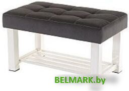 Банкетка AMC Lux 4 с полкой ткань бежевый/коричневый/бежевый 4.2Б80323 - фото