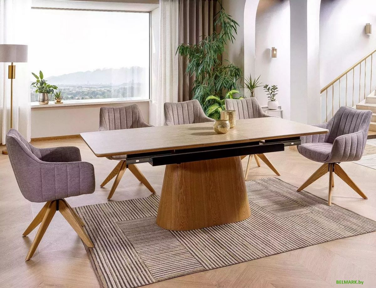 Кухонный стол Signal Monaco 160-200/90 (травертин/дуб) - фото2