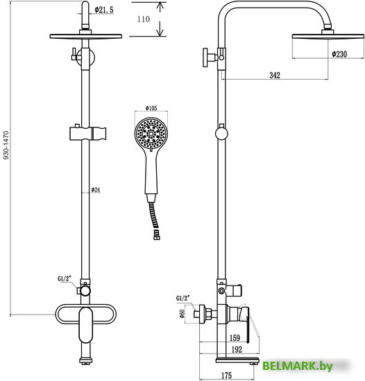 Душевая система Savol S-600308 - фото2