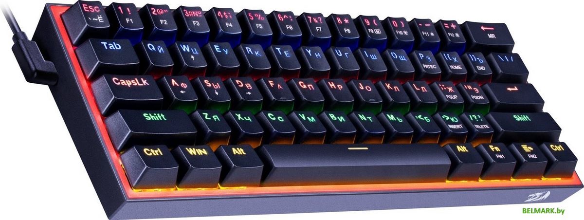 Клавиатура Redragon Fizz (Redragon Melt-Gold, черный/красный) - фото2