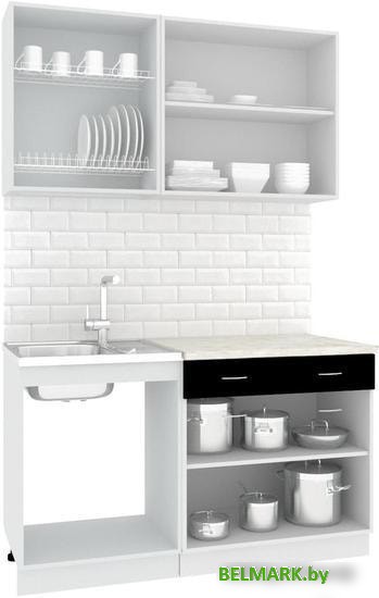 Кухня Кортекс-мебель Корнелия Экстра 1.4м (дуб сонома/венге/марсель) - фото2