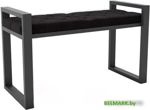 Банкетка Hype Mebel Бридж (черный/черный) - фото