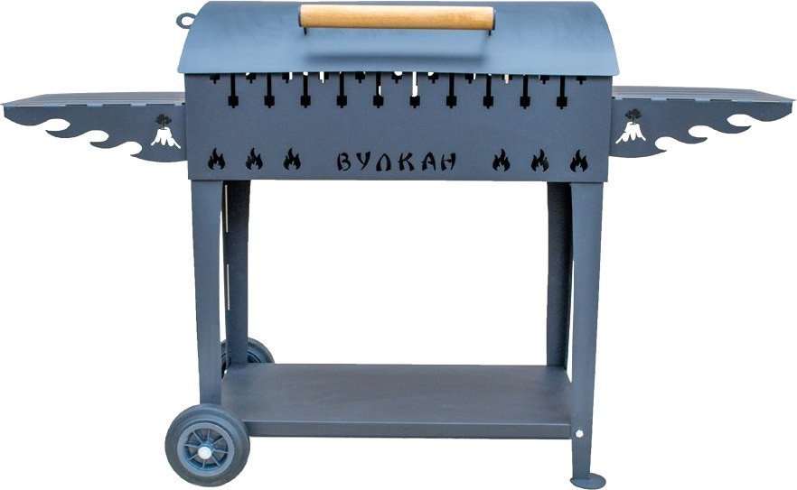 Мангал для дачи Вулкан Гриль М XL 5 мм на колесах - фото