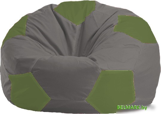 Кресло-мешок Flagman Мяч Стандарт М1.1-341 (серый/оливковый) - фото