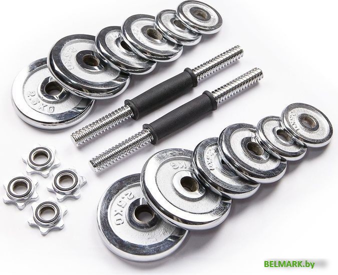 Набор гантелей Ametist хромированные в чемодане 20 кг - фото2