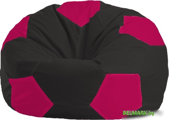 Кресло-мешок Flagman Мяч Стандарт М1.1-474 (черный/малиновый) - фото