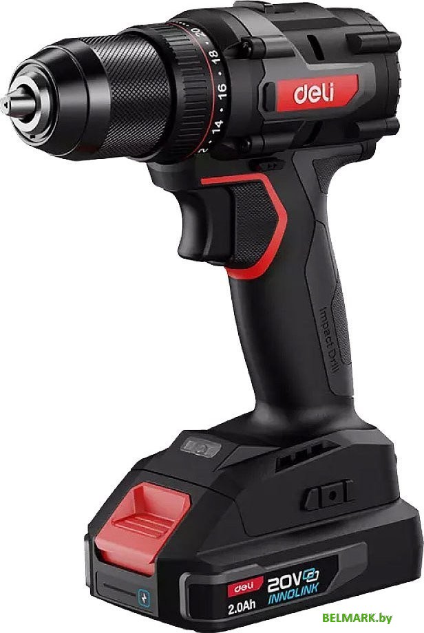 Ударная дрель-шуруповерт Deli CZ20-2A4 (с 1-им АКБ, сумка) - фото
