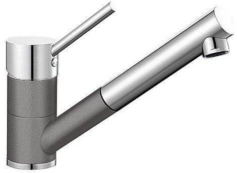 Смеситель Blanco Antas-S Silgranit (хром/темная скала) [518794] - фото