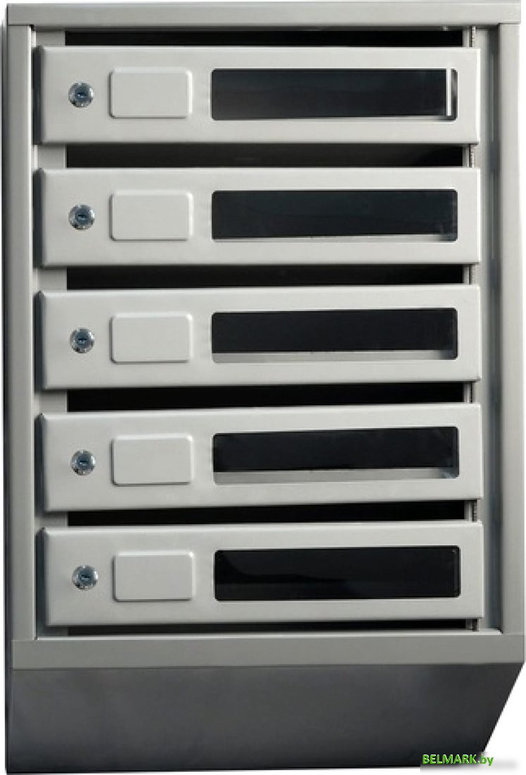 Почтовый ящик Klesto Вертикальный 5 секций (с окошком, с задней стенкой) - фото