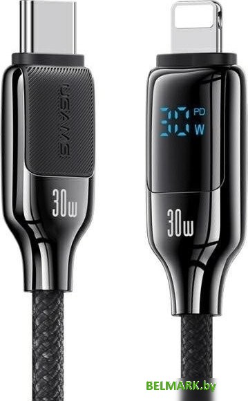 Кабель Usams SJ741 USB Type-С - Lightning (1.2 м, черный) - фото2