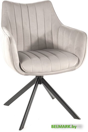 Стул Signal Azalia Velvet (bluvel 03 светло-серый/черный) - фото