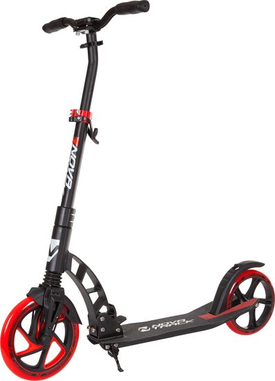 Двухколесный детский самокат Novatrack Deft 230 Pro 20 New 230FS.DEFT.BBK22 (черный/красный) - фото