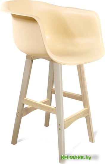 Стул с подлокотниками Sheffilton SHT-ST31/S65 (бежевый/прозрачный лак) - фото