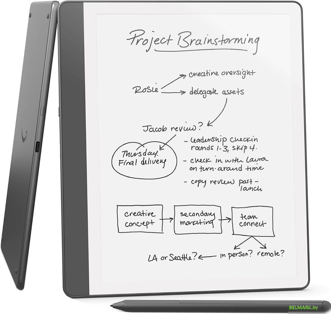 Электронная книга Amazon Kindle Scribe 2024 32GB Premium Pen (темно-серый) - фото