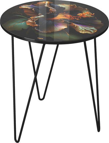Журнальный столик Sheffilton SHT-CT27 (ночной цветок/черный муар) - фото