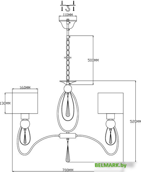 Подвесная люстра Moderli Dark V2585-5P - фото2