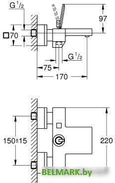 Смеситель Grohe Eurocube Joy 23666000 - фото2