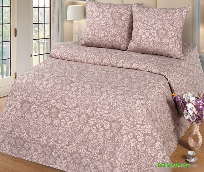 Постельное белье Milanika Латте Евро (поплин/жаккард) - фото