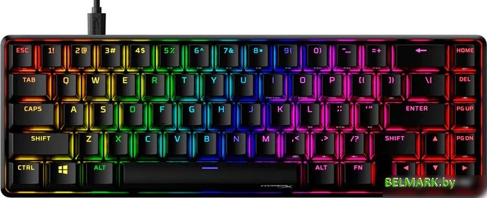 Клавиатура HyperX Alloy Origins 65 (HyperX Aqua, нет кириллицы) - фото