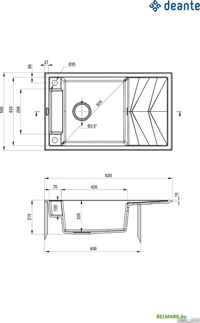 Кухонная мойка Deante ZRM_T113 - фото2