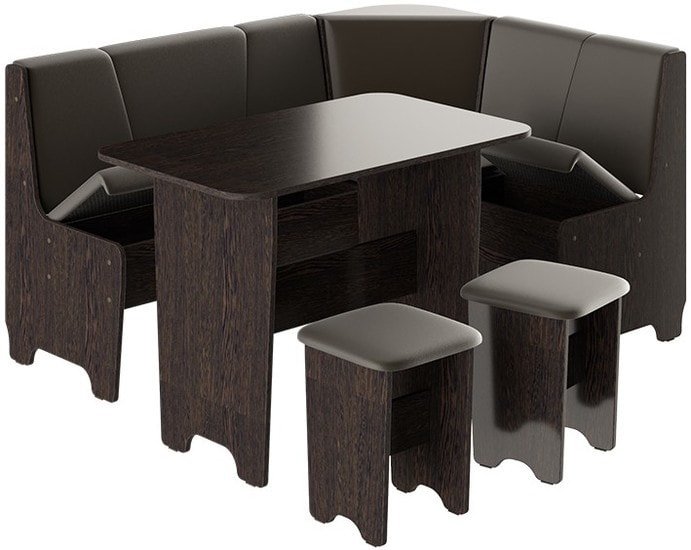 Обеденная группа Трия Техас исп. 1 (венге/экокожа коричневый) - фото2