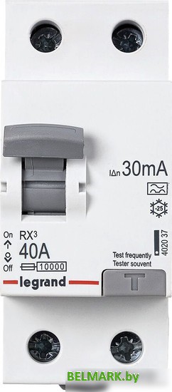 Устройство защитного отключения Legrand RX3 2P 40A 10kA 30mA A 402037 - фото