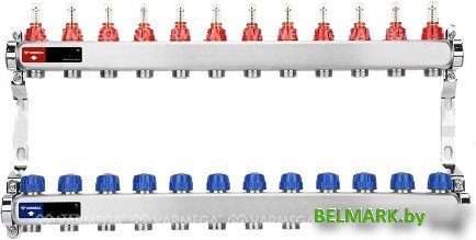 Запорная арматура Varmega Коллектор для теплого пола с расходомерами VM15112 ВР 1" - фото