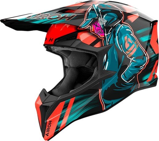 Мотошлем Airoh WRAAAP Cyber WRC32-XXS (XXS, оранжевый глянец) - фото