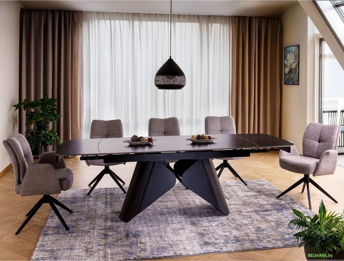 Кухонный стол Signal Armando 160-240/90 (черный/черный) - фото2