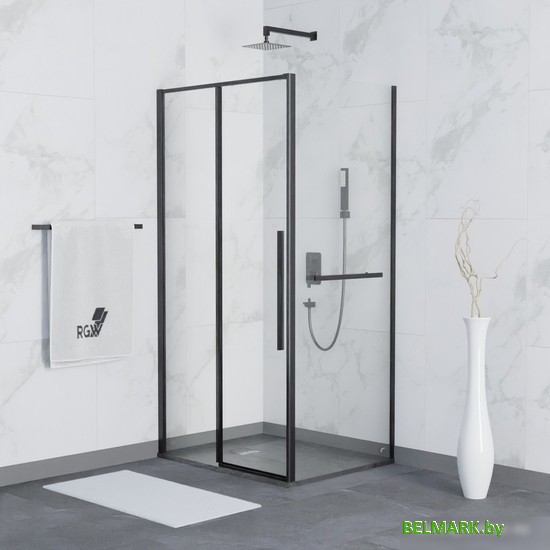 Душевой уголок RGW SV-42-1B (SV-12B + Z-060-2B) 323242148-014 140x80 (черный/прозрачное стекло) - фото