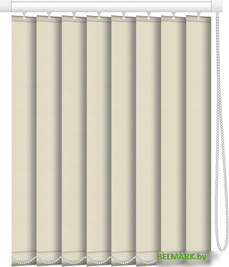Жалюзи вертикальные АС МАРТ Плейн блэкаут 2406 140x230 (бежевый) - фото
