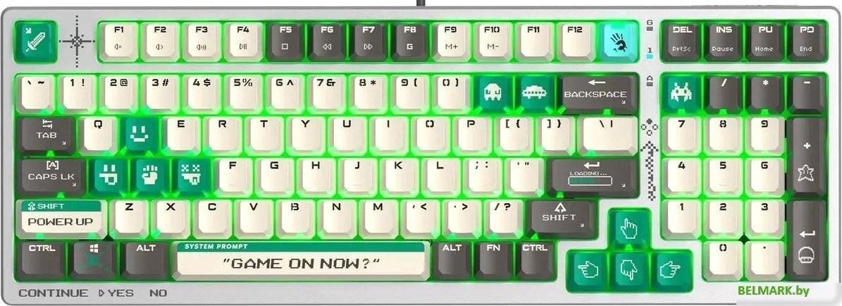 Клавиатура A4Tech Bloody S98 Pixels Green (Bloody BLMS Red Plus, нет кириллицы) - фото