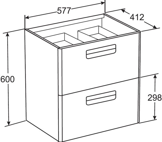 Roca Тумба под умывальник The Gap 60 ZRU9302879 - фото2